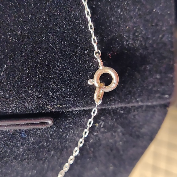 Necklace,925,Ruby color gem, although I don't know what gems it is,7 1/2 - Picture 3 of 3